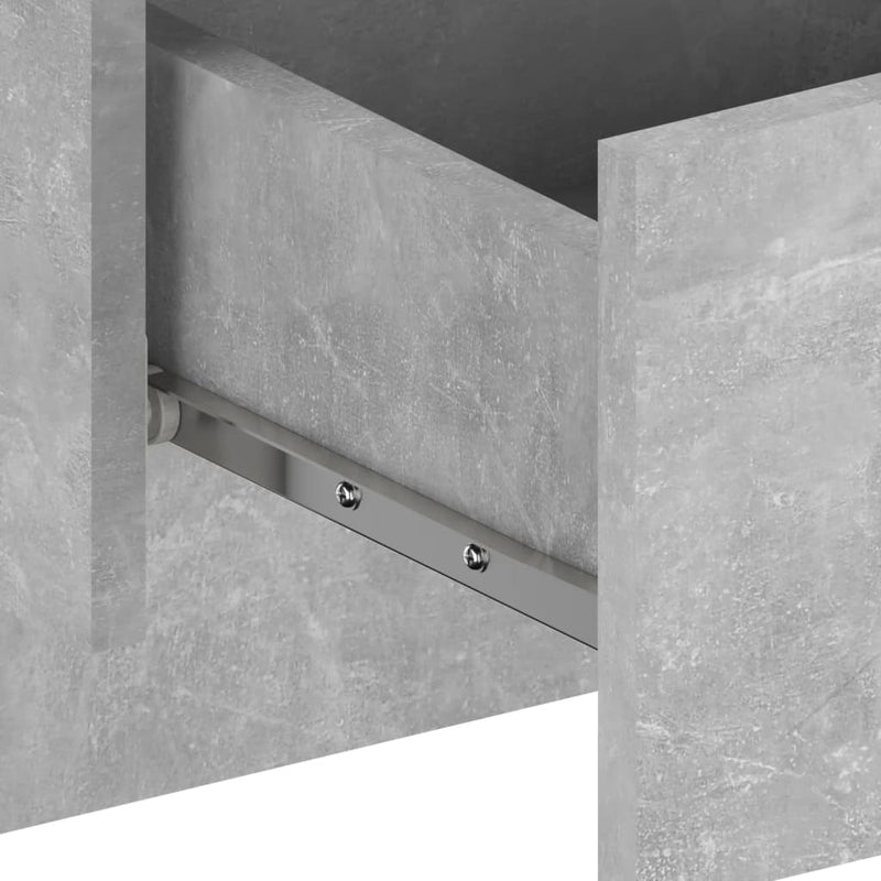 Wall-mounted Bedside Cabinets 2 pcs Concrete Grey