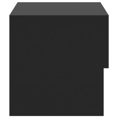 Wall-mounted Bedside Cabinet Black