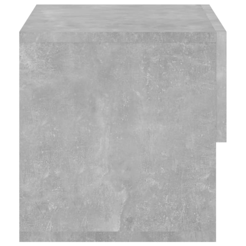 Wall-mounted Bedside Cabinet Concrete Grey