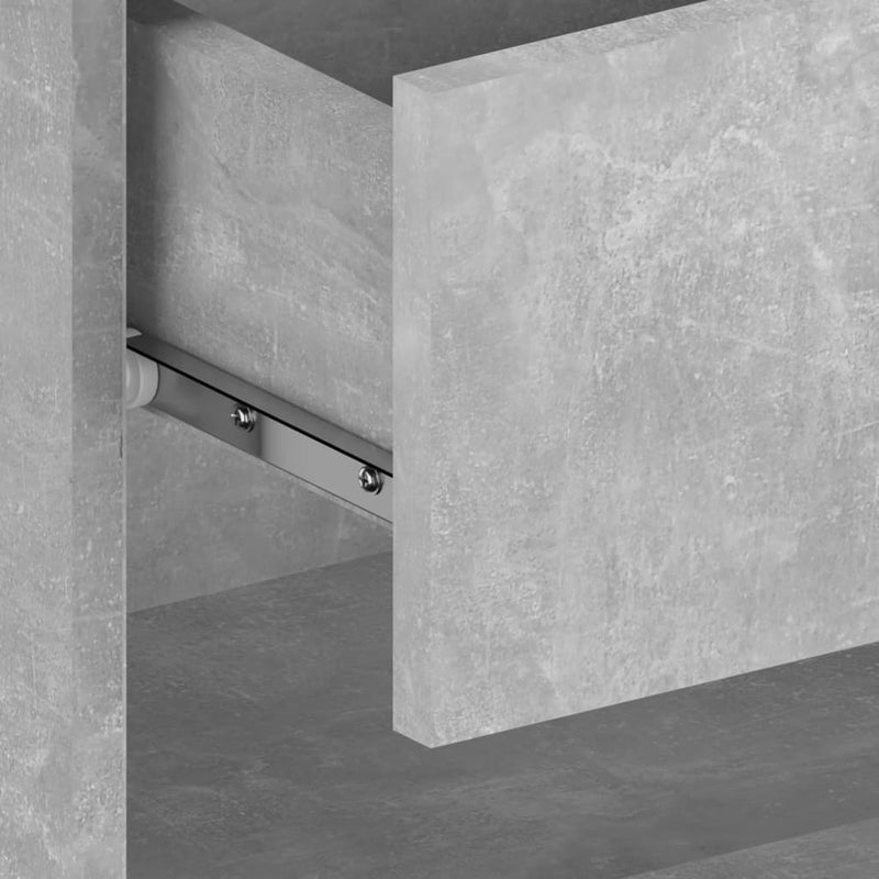 Wall-mounted Bedside Cabinet Concrete Grey