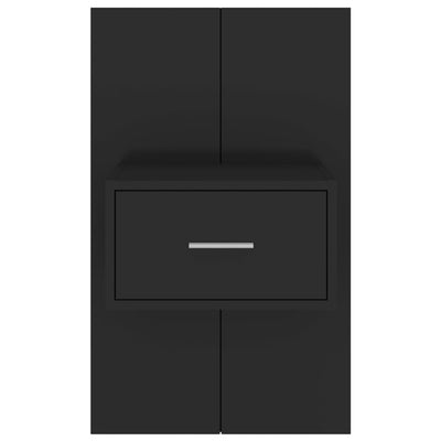 Wall-mounted Bedside Cabinets 2 pcs Black