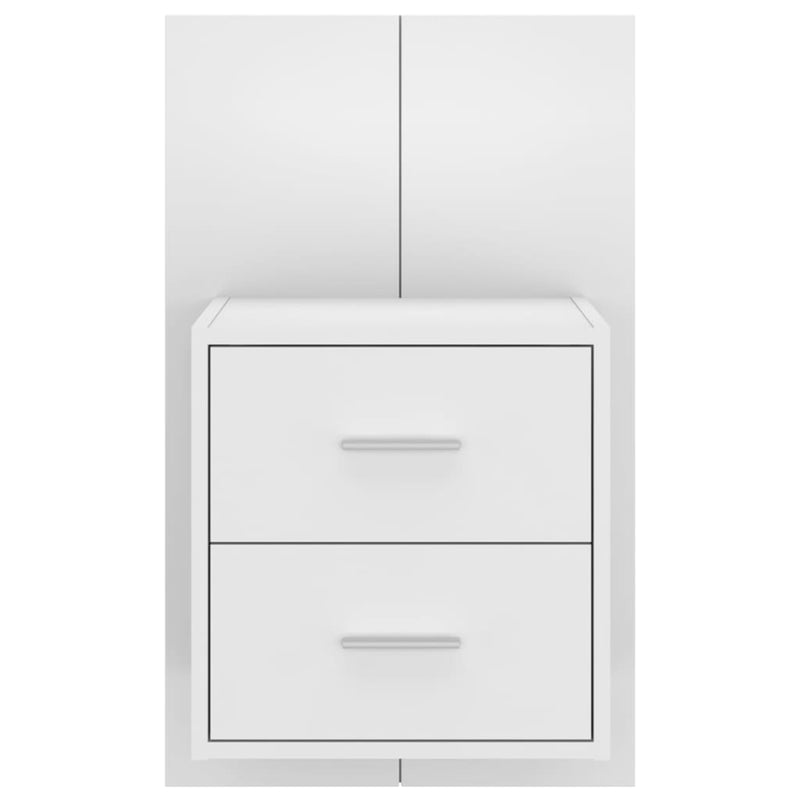 Wall-mounted Bedside Cabinet White