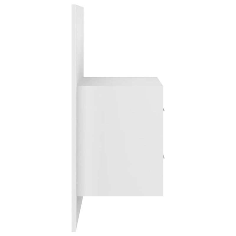 Wall-mounted Bedside Cabinet White