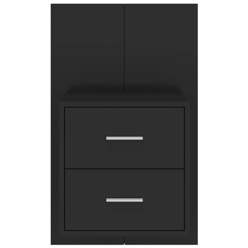 Wall-mounted Bedside Cabinet Black