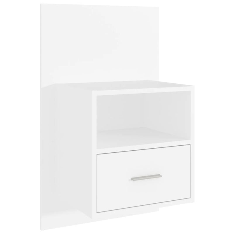 Wall-mounted Bedside Cabinets 2 pcs White