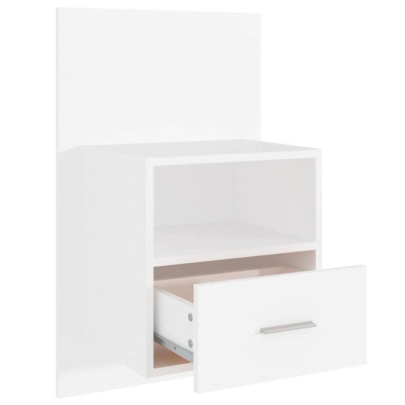 Wall-mounted Bedside Cabinets 2 pcs White