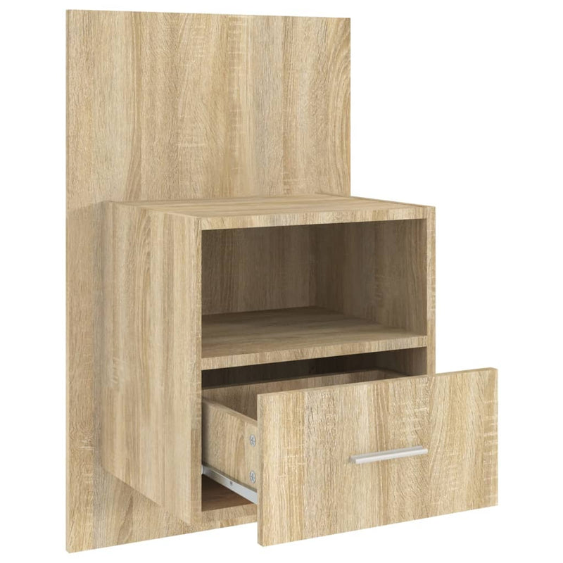 Wall-mounted Bedside Cabinets 2 pcs Sonoma Oak