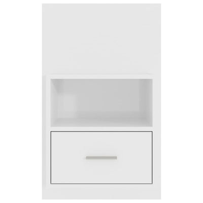 Wall-mounted Bedside Cabinet High Gloss White