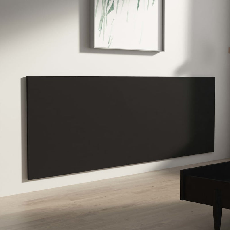 Wall Headboard Black 240 cm Engineered Wood