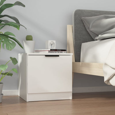 Bedside Cabinet White 40x39x40 cm