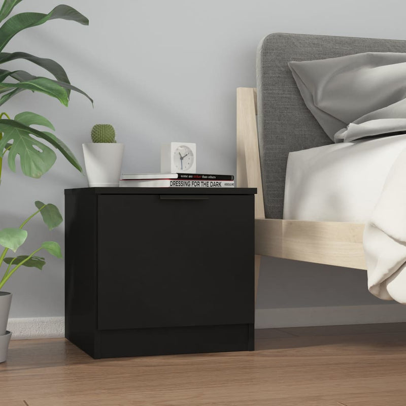 Bedside Cabinets 2 pcs Black 40x39x40 cm