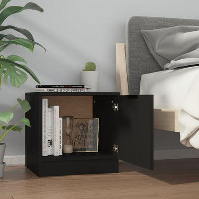 Bedside Cabinets 2 pcs Black 40x39x40 cm