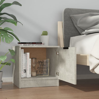 Bedside Cabinet Concrete Grey 40x39x40 cm