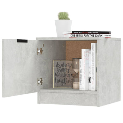 Bedside Cabinet Concrete Grey 40x39x40 cm