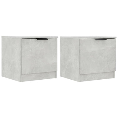 Bedside Cabinets 2 pcs Concrete Grey 40x39x40 cm