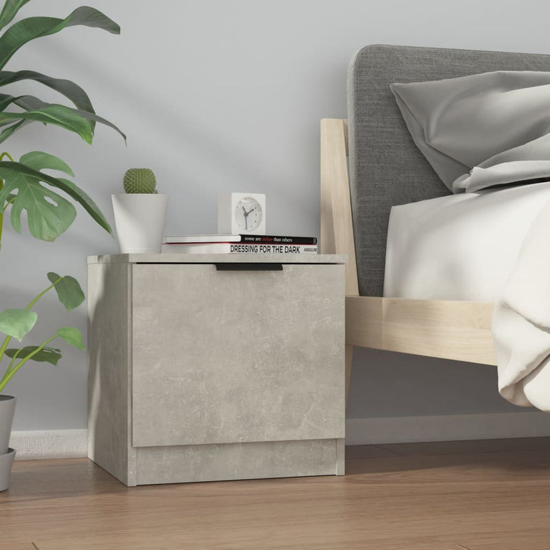 Bedside Cabinets 2 pcs Concrete Grey 40x39x40 cm