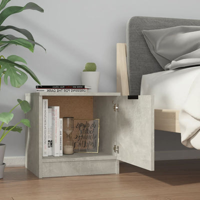 Bedside Cabinets 2 pcs Concrete Grey 40x39x40 cm