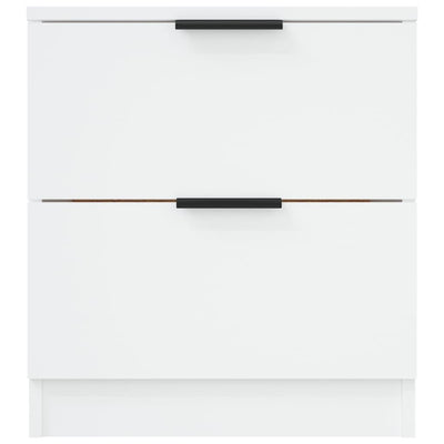 Bedside Cabinets 2 pcs White Engineered Wood