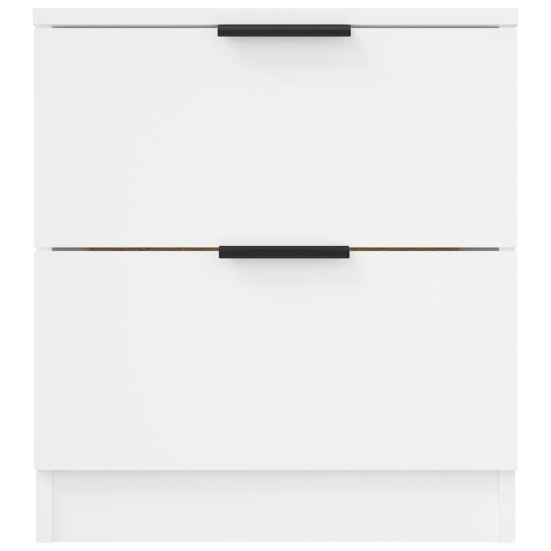 Bedside Cabinets 2 pcs White Engineered Wood