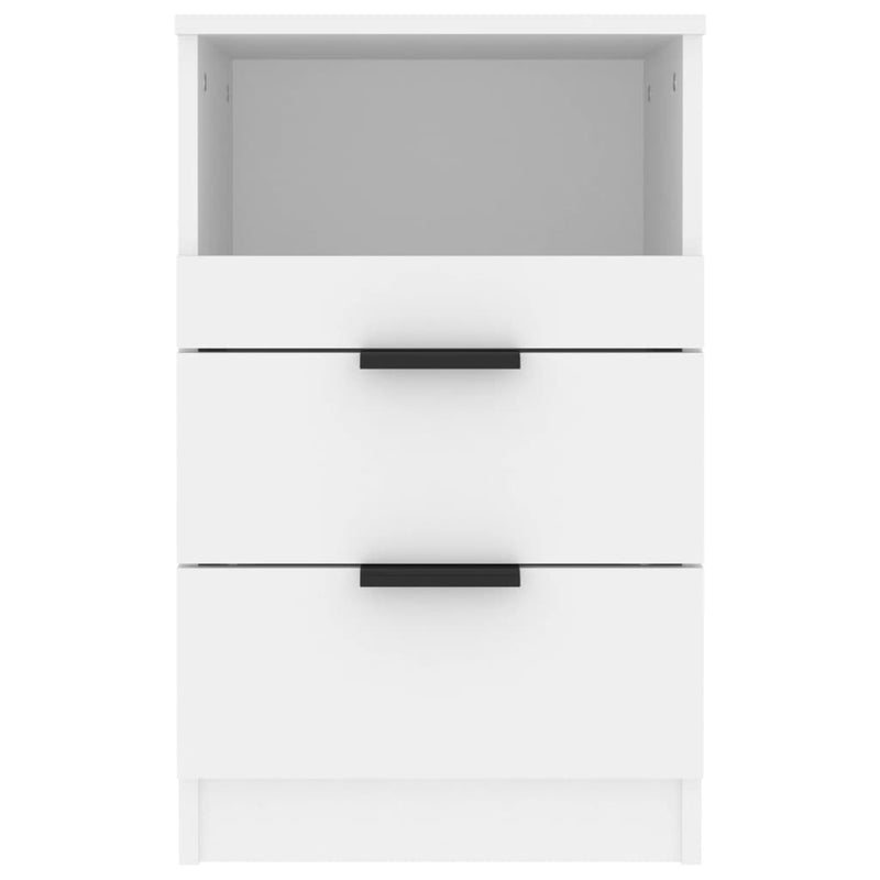 Bedside Cabinets 2 pcs White Engineered Wood