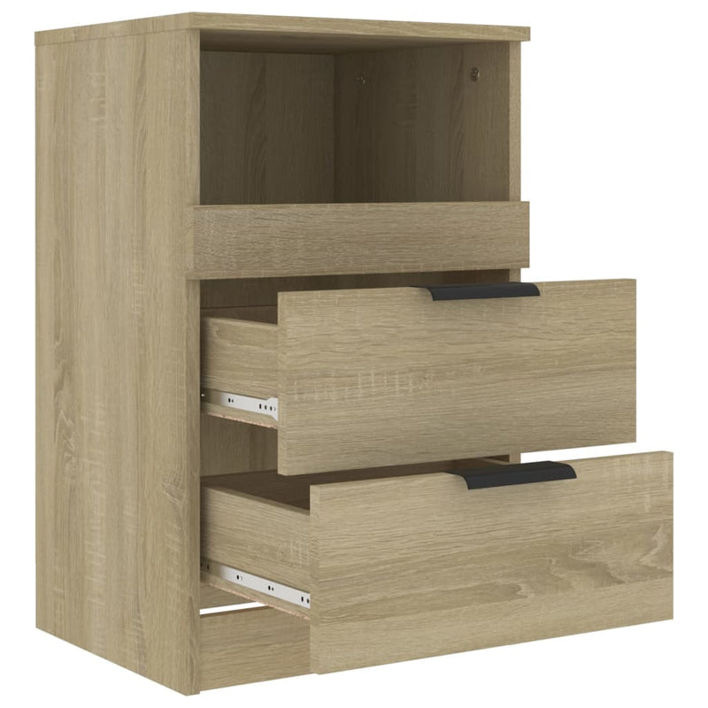 Bedside Cabinets 2 pcs Sonoma Oak Engineered Wood