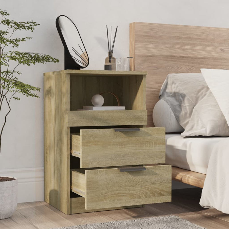 Bedside Cabinets 2 pcs Sonoma Oak Engineered Wood