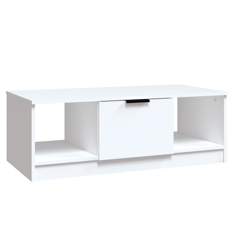 Coffee Table White 102x50x36 cm Engineered Wood