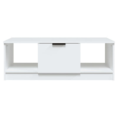 Coffee Table White 102x50x36 cm Engineered Wood