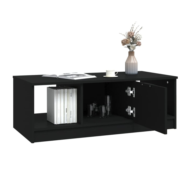 Coffee Table Black 102x50x36 cm Engineered Wood