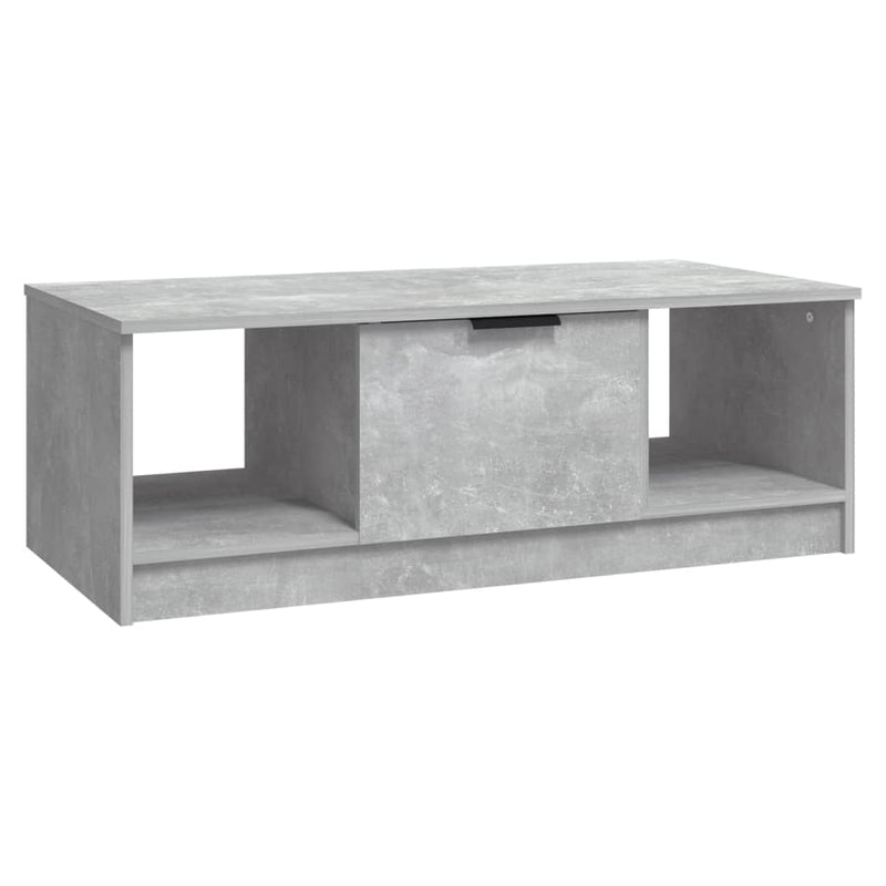 Coffee Table Concrete Grey 102x50x36 cm Engineered Wood