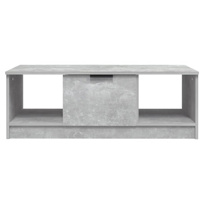 Coffee Table Concrete Grey 102x50x36 cm Engineered Wood