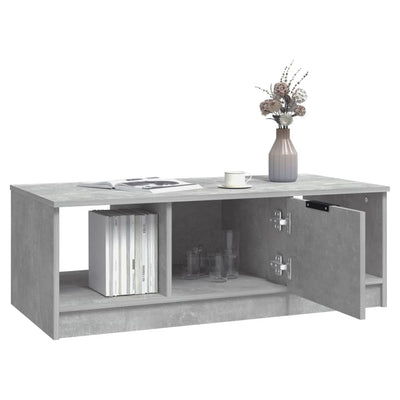 Coffee Table Concrete Grey 102x50x36 cm Engineered Wood