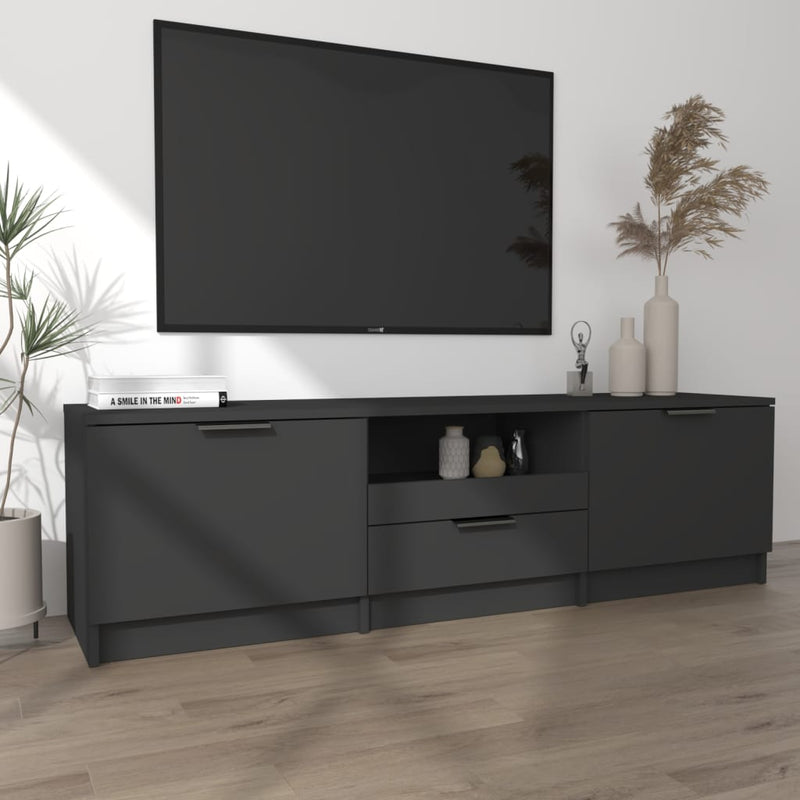 TV Cabinet Black 140x35x40 cm Engineered Wood