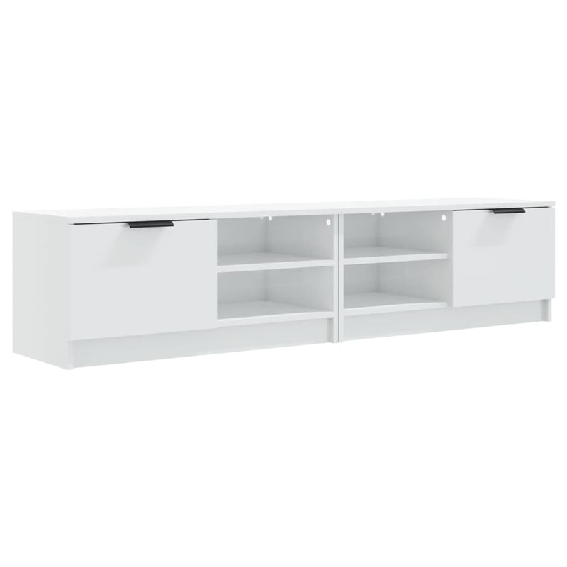 TV Cabinets 2 pcs High Gloss White 80x35x36.5cm Engineered Wood