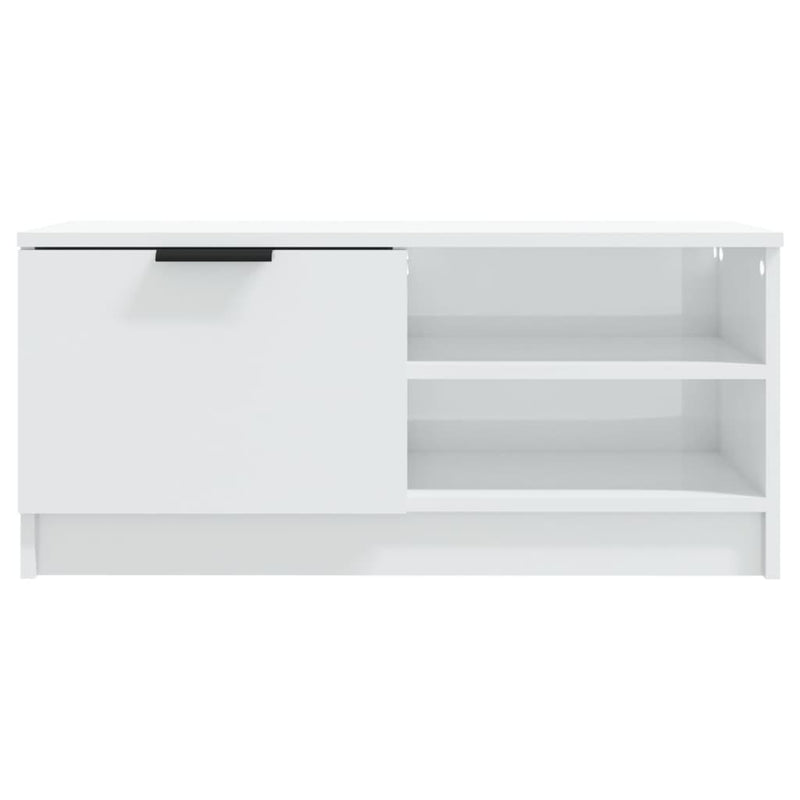 TV Cabinets 2 pcs High Gloss White 80x35x36.5cm Engineered Wood