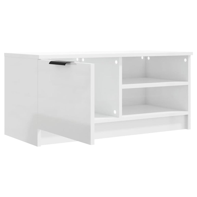 TV Cabinets 2 pcs High Gloss White 80x35x36.5cm Engineered Wood