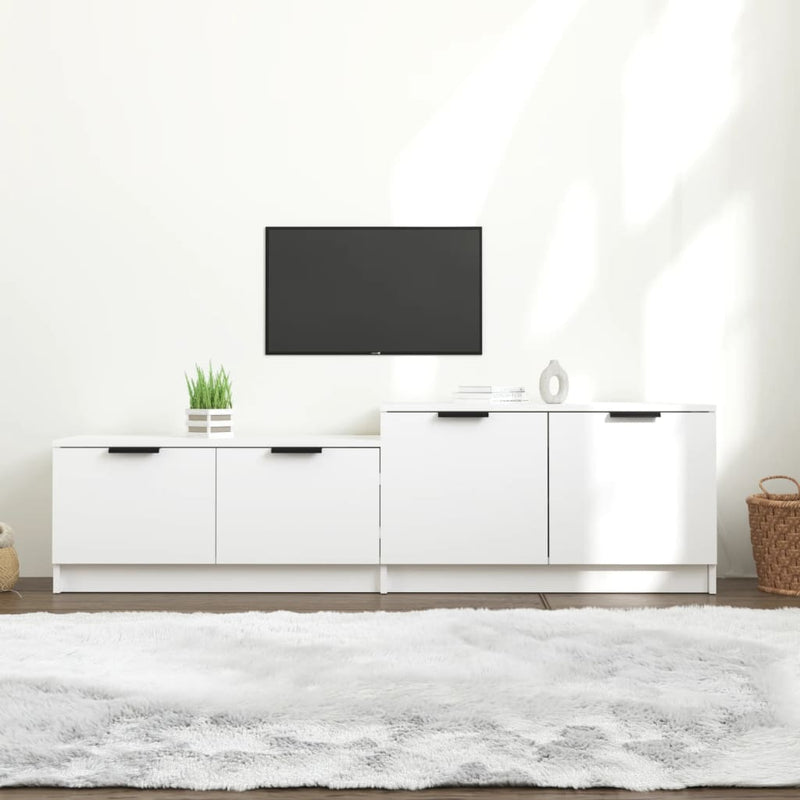 TV Cabinet White 158.5x36x45 cm Engineered Wood