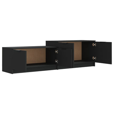 TV Cabinet Black 158.5x36x45 cm Engineered Wood