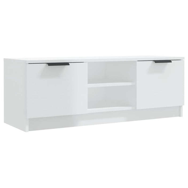 TV Cabinet High Gloss White 102x35x36.5 cm Engineered Wood