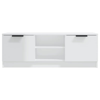 TV Cabinet High Gloss White 102x35x36.5 cm Engineered Wood