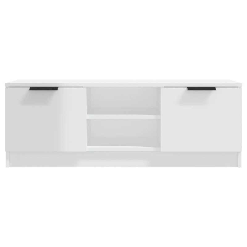 TV Cabinet High Gloss White 102x35x36.5 cm Engineered Wood