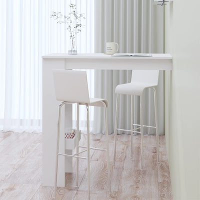 Wall Bar Table High Gloss White 102x45x103.5 cm Engineered Wood