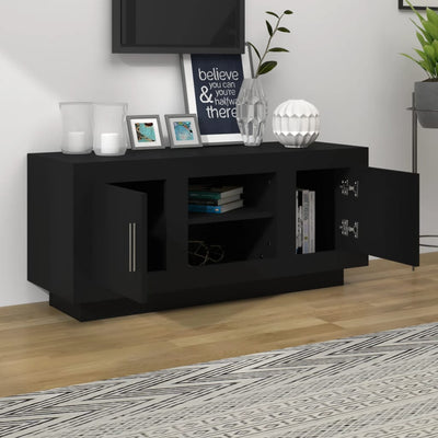 TV Cabinet Black 102x35x45 cm Engineered Wood