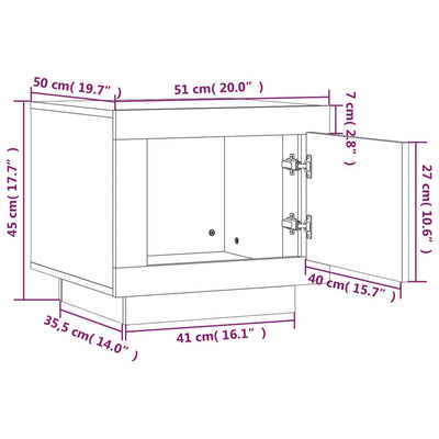 Coffee Table Sonoma Oak 51x50x45 cm Engineered Wood