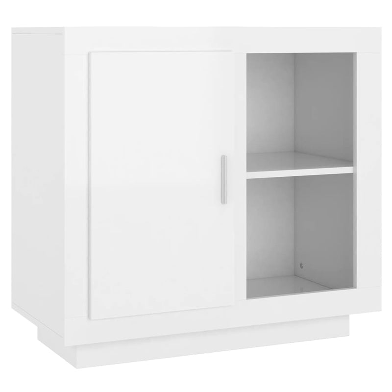 Sideboard High Gloss White 80x40x75 cm