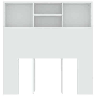 Headboard Cabinet White 100 cm