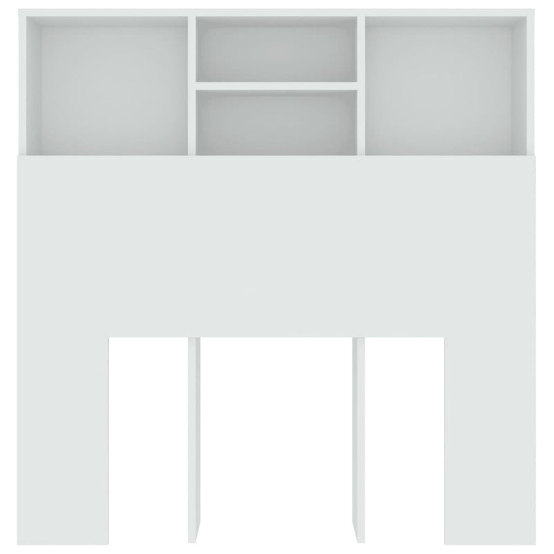 Headboard Cabinet White 100 cm