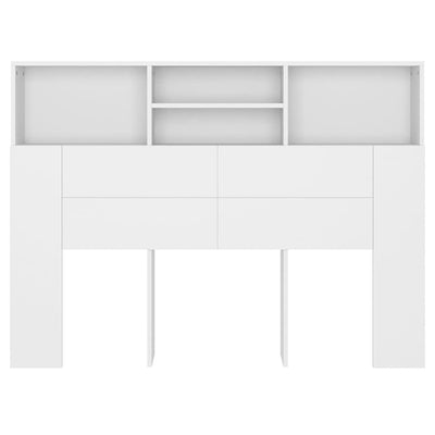 Headboard Cabinet White 140 cm