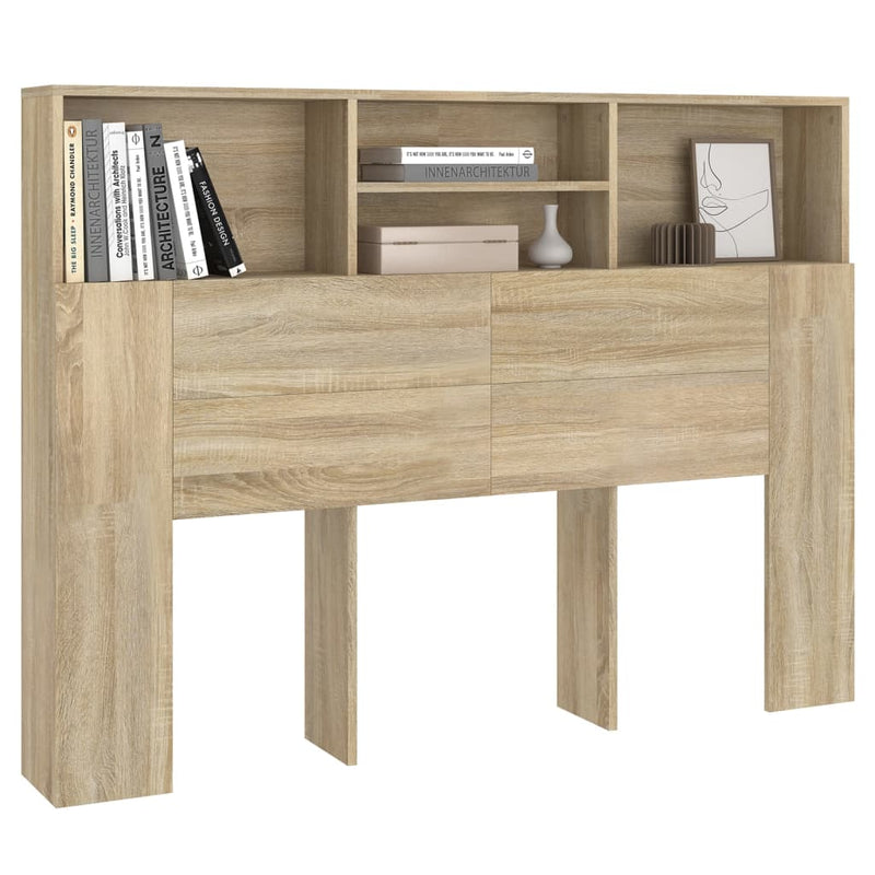 Headboard Cabinet Sonoma Oak 140 cm