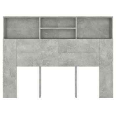 Headboard Cabinet Concrete Grey 140 cm